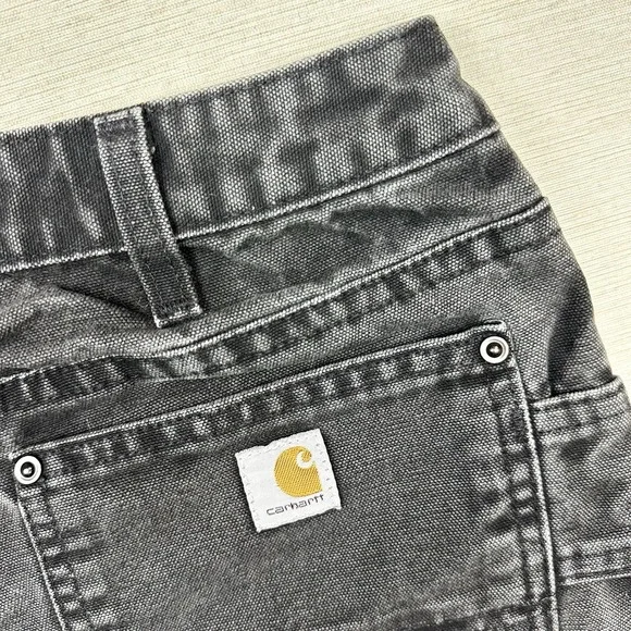 Vtg Y2K Carhartt Double Knee Carpenter Pants Womens 8 Relaxed Fit Black 32x29.5 - Picture 11 of 16